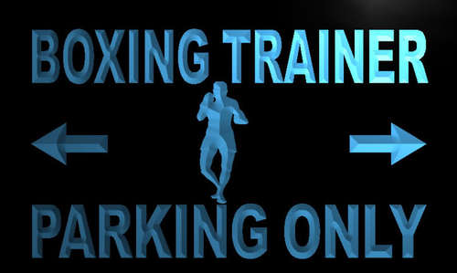 Boxing Trainer Parking Only Neon Light Sign